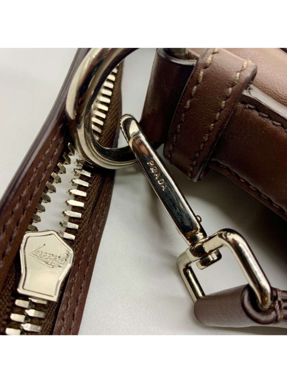 Prada Brown Cervo Leather Hobo Bag - Picture 11 of 16